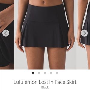 Lululemon lost in pace skirt black size 6
